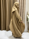 Rusty Gold Abaya Set - Length: 54 (3 Pieces: Abaya, Niqab, Hijab)