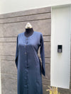 Premium Pigeon Blue Turkish Coat - Elegant Mid-Length Design, Perfect Fit