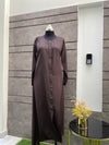 Classic Brown Turkish Coat - Elegant Mid-Length Tailoring