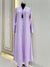 Elegant Tassel-Front Abaya – Lavender | Modest Wear