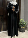 Graceful Black Nida Abaya – Elegant Full-Length Modest Wear for a Refined Look