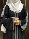 Graceful Black Nida Abaya – Elegant Full-Length Modest Wear for a Refined Look