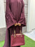 Royal Maroon Embroidered Abaya | Premium Nida Fabric | Modest Fashion 2025