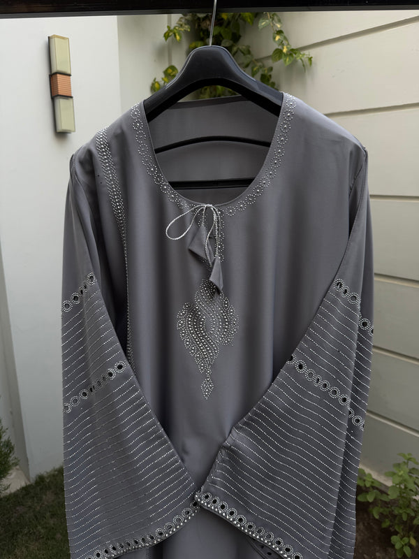 Silver Mist Abaya | Agaaz By Kat