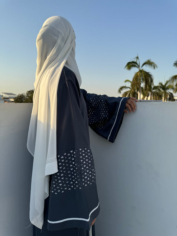 Grey Nida Abaya – Classic Modest Full-Length Dress for Women (54 Inches)