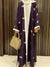 Purple Nida Abaya – Stylish Full-Length Modest Dress for Women (54 Inches)
