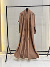 Beige Nida Abaya – Minimal Full-Length Modest Dress for Women (54 Inches)
