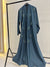 Blue Nida Abaya – Elegant Full-Length Modest Dress for Women (54 Inches)