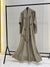 Grey Olive Nida Abaya – Sophisticated Full-Length Modest Wear for Women (54 Inches)