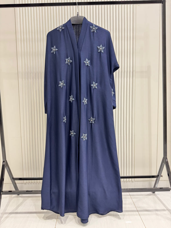 Royal Blue Nida Abaya – Premium Full-Length Modest Wear for Women (54 Inches)
