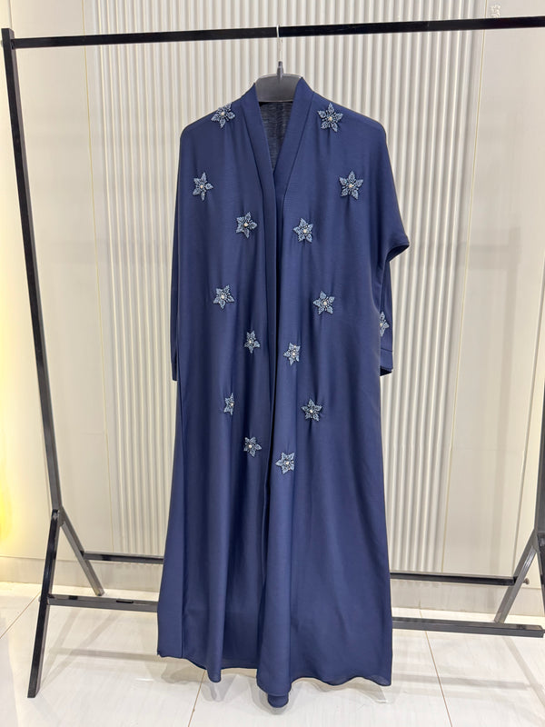 Royal Blue Nida Abaya – Premium Full-Length Modest Wear for Women (54 Inches)