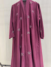 Maroon Nida Abaya – Classic Full-Length Modest Dress for Women (54 Inches)