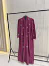 Maroon Nida Abaya – Classic Full-Length Modest Dress for Women (54 Inches)