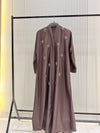 Brown Nida Abaya – Timeless Full-Length Modest Dress for Women (54 Inches)