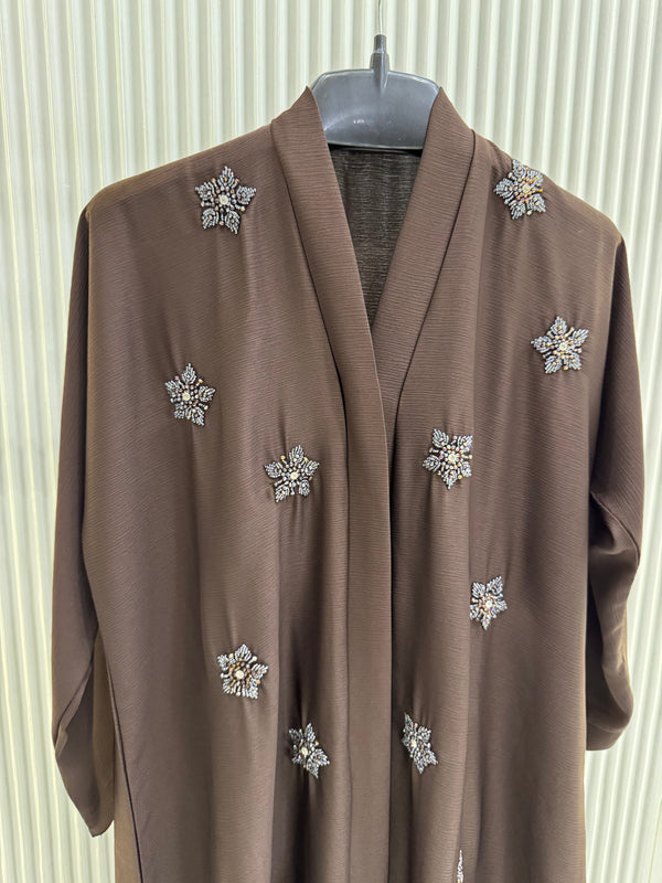 Brown Nida Abaya – Timeless Full-Length Modest Dress for Women (54 Inches)