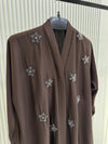Brown Nida Abaya – Timeless Full-Length Modest Dress for Women (54 Inches)