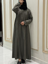 Thyme Green Turkish Coat - Sleek Mid-Length Tailored Elegance