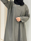 Thyme Green Turkish Coat - Sleek Mid-Length Tailored Elegance