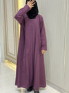 Sunset Purple Turkish Coat - Elegantly Tailored Mid-Length Design