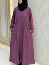 Sunset Purple Turkish Coat - Elegantly Tailored Mid-Length Design