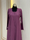 Sunset Purple Turkish Coat - Elegantly Tailored Mid-Length Design