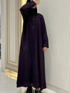 Classic Purple Turkish Coat - Elegant Mid-Length Tailoring