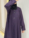 Classic Purple Turkish Coat - Elegant Mid-Length Tailoring