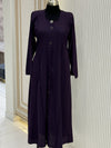 Classic Purple Turkish Coat - Elegant Mid-Length Tailoring