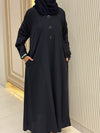 Sophisticated Blue Turkish Coat - Tailored Mid-Length Eleganc