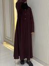 Regal Burgundy Turkish Coat - Classic Mid-Length Design