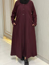 Regal Burgundy Turkish Coat - Classic Mid-Length Design