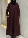 Regal Burgundy Turkish Coat - Classic Mid-Length Design