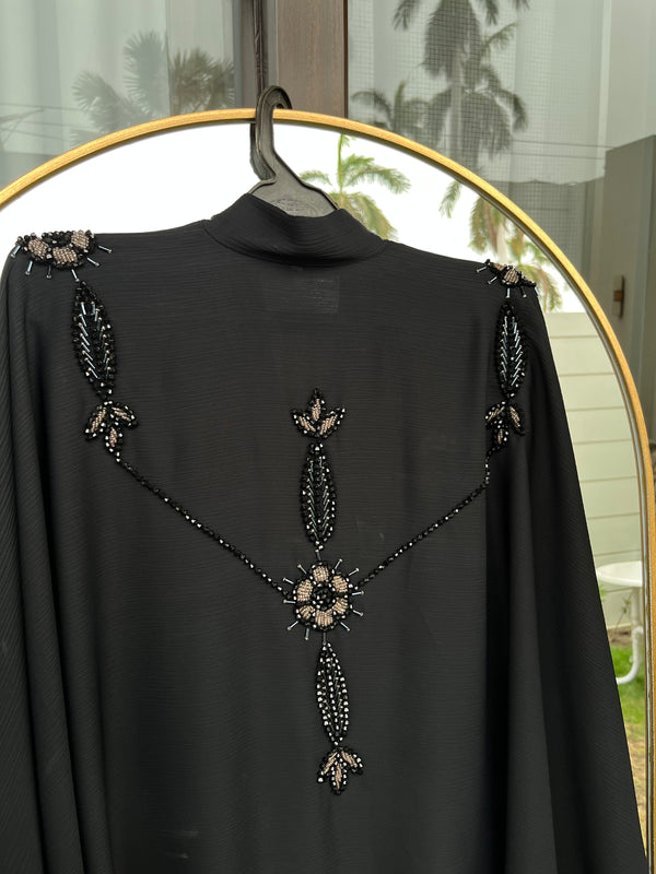Classic Black Nida Abaya – Everyday Elegance