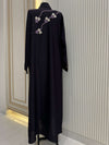 Eggplant Purple Abaya with Handwork Embroidery | 56-Inch Saudi Zoom Fabric | Elegant Modest Wear for Women