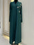 Persian Green Abaya with Handwork Embroidery | 56-Inch Saudi Zoom Fabric | Luxury Modest Wear for Women