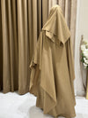 Rusty Gold Abaya Set - Length: 54 (3 Pieces: Abaya, Niqab, Hijab)