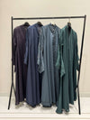 Elegant Multi-Color Turkish Coat - Available in Teal, Steel Grey, Green, Purple