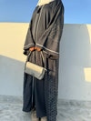 Grey Nida Abaya – Classic Modest Full-Length Dress for Women (54 Inches)