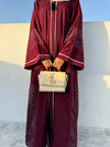 Royal Red Nida Abaya – Premium Full-Length Modest Dress for Women (54 Inches)