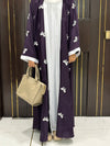 Purple Nida Abaya – Stylish Full-Length Modest Dress for Women (54 Inches)