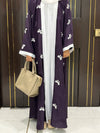 Purple Nida Abaya – Stylish Full-Length Modest Dress for Women (54 Inches)
