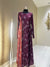 Chic Burgundy Nida Maxi Dress with Elegant Print - 54'