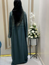 Abaya Collection in Black, Turquoise, and Brown - Premium Nida Fabric - 56' (Pack of Two)