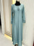 Sophisticated Steel Teal Nida Abaya - 54" Inch