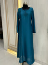 Chic Teal Nida Abaya - 54" Inch