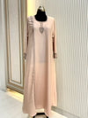 Classic Beige Nida Abaya - 54" Inch