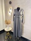 Beige Color Coat Abaya - Length: 52''