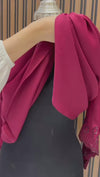 Elegant Maroon Nida Abaya - 54" Inch