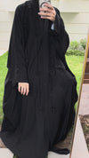 Elegant Black Nida Abaya – Classic Full-Length Design