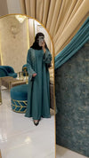 Abaya Collection in Black, Turquoise, and Brown - Premium Nida Fabric - 56' (Pack of Two)